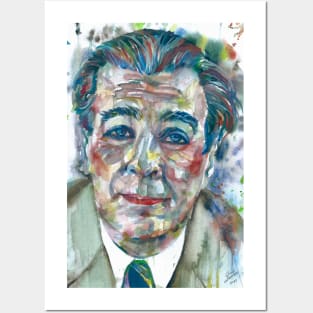 BORGES watercolor portrait .5 Posters and Art